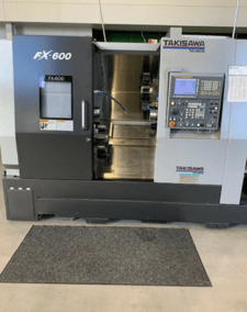Takisawa #FX-600, CNC Lathe, 7.1" X, 1.4" Y, 21.2" Z, 11.8" max. turning diameter, 20" turning length, 6"