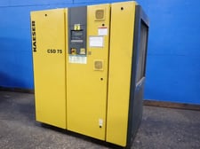 Kaeser #CSD-75, Rotary Screw Air Compressor, 75 HP, 460 V., 2007 (2 available)