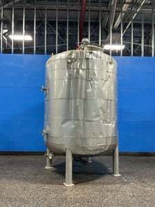 2,068 gallon Ward Tank & Heat Exchange, Stainless Steel Tank, 82" diameter x 140" OAH