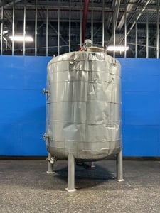 2,068 gallon Ward Tank & Heat Exchange, Stainless Steel Tank, 82" diameter x 140" OAH