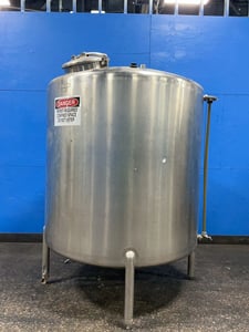 1,100 gallon Cream City Fabricators Boiler, Stainless Steel Tank, 73" diameter x 93" OAH