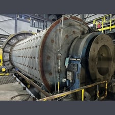 11.5' x 22' Metso, Ball Mill, Overflow Trommel Discharge