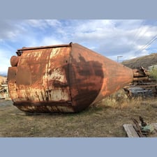 15,036 Gal. Storage Silo, 2,010 Cu. Ft., 13' diameter x 12' H, Cone Discharge, Quartered Internally