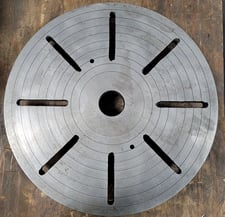 20" Lathe Face Plate, D1-6 Camlock Mount, 6 Pins, 2.5" Through Hole