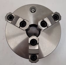 6" Precision, 3-Jaw Self-Centering Lathe Chuck, 1-1/2" Center Hole, 5" ID Backside, w/Key