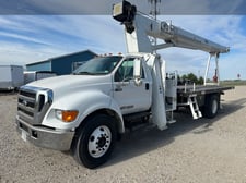 Ford #F-750-XLT, Crane Truck, 19.5' x 8' utility bed, Altec hydraulic telescopic crane, 80' max. sheave