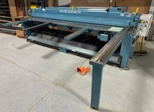 16 gauge x 10' Roper Whitney/Pexto #10M16F, Pneumatic Sheet Metal Shear, 120" cutting length, (3) 3' front