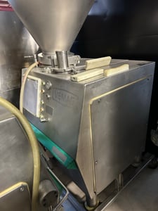 Vemag #HP10C, Continuous Vacuum Filler, 5,800 kg/hr, 66 gallon hopper, 220/240 V., 2014