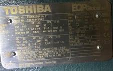 30 HP 1200 RPM Toshiba, Frame 326T, TEFC, BB, 1.15 service factor, 480 Volts, New Surplus
