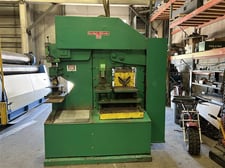 6" x 6" x 1/2" Uni-Hydro #120-24, 95 ton, 12" throat, 2" bore, 24" blade, 7.5 HP