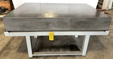 48" x 72" x 10" Granite Surface Plate, Black, 10" Thick, Stand