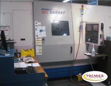 Daewoo Doosan #Puma-MX2000ST, 9-Axis lathe, Fanuc 18iTB, 29.5" swing, 2.5" bar, 8" chuck, live tooling, 2005