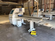 Salvador #SuperCut-100-Optimus, optimizing roll feed cutoff saw, 7-1/2 HP motor, 393 FPM feed, 19" LED