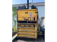 30" width x 60" D x 48" H Harmony #S60XDC, vertical baler, 20 HP, 25" x 60" feed opening, 7" cylinder