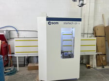 SCM #Startech-CN, feed thru CNC machining center, 118" X, 35" Y, 2" Z panel, 8 vertical & 6 horizontal