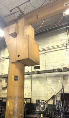 3 Ton, P & H, Floor Mount Jib Crane, 18' Under, 18' Span, Power Rotation, Power Trolley, Hoist