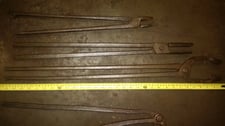 Forging tongs, set of 5, various sizes