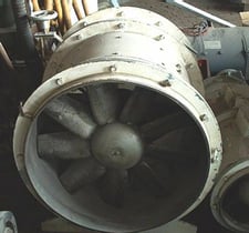 Woods, 30" heavy duty ducted axial exhaust fan, 9 blades, 3 HP, 1140 RPM, manual damper
