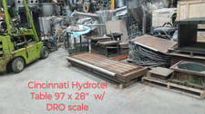 97 x 28 Cincinnati Hydrotel, milling machine table, no holes or grooves, no welds or cracks