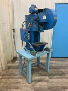 10 Ton, Kenco #101-135-200, OBI press, 2" stroke, 11" Shut Height, 1.5" slide adjustment, 5" throat, 3/4 HP