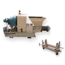 9" diameter, Frazier-Simplex, screw feeder batch charger for crushed glass cullet into kiln furnace