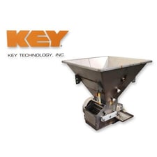 Key Technologies, Stainless Steel rotary feeder, 8 cu.ft. hopper, 9" x 12" 8-vane rotor @ 20 RPM, 1/2 HP