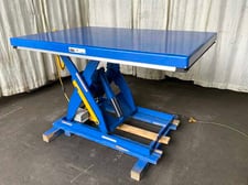 3000 lb. Vestil #EHLT-487203043, 72" L x 48" W hydraulic scissor lift table, 36" lift height, pendant