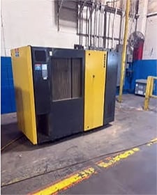 Kaeser #BSD-50-T, rotary screw air compressor, 50 HP, integrated dryer, air cooled, 460 V., 3 Ph., ~20,000