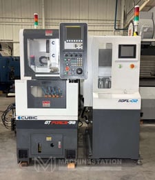 Cubic Machinery GT Force-32, gang tool CNC lathe, collet chuck, Fanuc Oi-TF, 2019