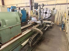 40" x 120" Kingston #HR3000, Engine Lathe, 22" bed width, 31" socs, 32" chuck, 20 HP, Newall C80 digital read