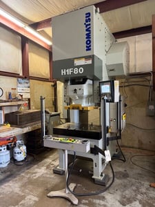88 Ton, Komatsu #H1F80-CS-11, Servo-Driven Gap Frame Press, 5.12" stroke, 18.1" shut height, 3.15" slide