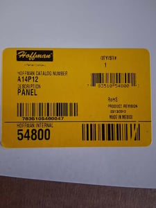 Hoffman A14P12 Junction Box Panel