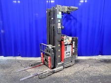 4500 lb. Raymond #EZ-R40TT, Electric Stand-Up Reach Forklift, 200" lift height, 85" mast height, 4" x 42"