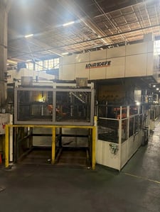 1000 Ton, Loire Safe #ESSMC-1000/30-22/22-13, Hot Stamping Hydraulic Press Line w/ Roller Hearth Furnace
