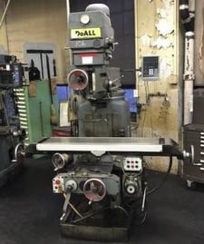 DoAll #FV-4V, heavy duty vertical mill, 12" x52.75" tbl., 4 HP, 31.5" X, 15.75" Y, 17.62" Z, 60-4150 RPM