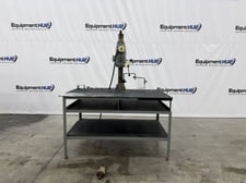 17" Electro-Mechano, drill press, variable speed 150-4000 RPM, tapping head, table