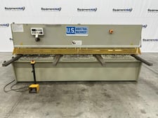 1/4" x 10' U.S. Industrial #US1025, hydraulic power squaring shear, 36" back gauge, 15 HP, 14 SPM