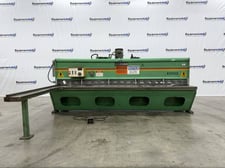 1/4" x 12' Accurshear #625012, hydraulic power squaring shear, 36" back gauge, 19 hold downs, 1992