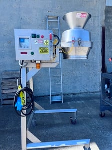 Urschel #CC-D, Stainless Steel Slicer w/ Elevated Discharge, 10 HP, mobile frame w/ casters, 208-230/460 Volt