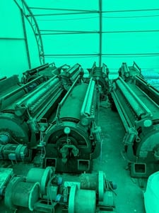 60" x 158" Gouda/Andritz #KD15/40, Double Drum Dryer, steam heated, cast iron drums, (4 available)