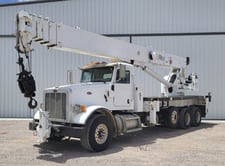38 Ton, Altec #AC38-127S, truck-mounted hydraulic crane, 127' lift, Peterbilt 365 truck, Caterpillar engine