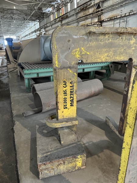 50000 lb. Mazzella, c-hook, 48" arm, 31" throat, 4" frame
