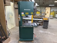 20-1/2" x 14" Bridgewood #PBS-540, vertical band saw, 20-1/2" x 28" table, 1997