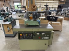 SCMI #T150, Tilting Spindle Shaper, 7.5 HP, -10 to 45 Degrees tilt, 230 V., 3 Ph., w/ Samco 3-Roll Feeder, AS
