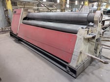 120" x 5/8" Davi #MCB-3030, 4-roll hydraulic plate bending roll, 2008