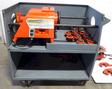 Oster #432, power drive, portable cart, misc. ridgid dies and accessories