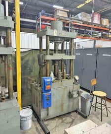 100 Ton, M & N #1R-100, hydraulic 4-post downacting press, 12" stroke, 3000 psi, 3.4 GPM pump