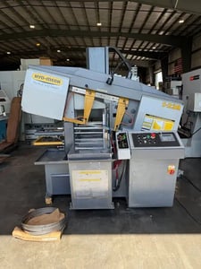 16" x 20" Hyd-Mech #S-23A, automatic horizontal band saw, 1-1/4" x 16'10" blade, 75-350 SFM, 8.8 HP, PLC