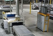 48" Unimak #FLL-1400-PUR, laminating line, flying knife, 15-82 FPM, 10"-48" width, 1/8"-2-3/8" thickness, 2023