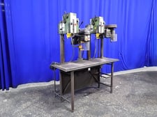 4 spindle, drill press station, 15", 13" x 72" table, 0.5 HP, 1140 RPM